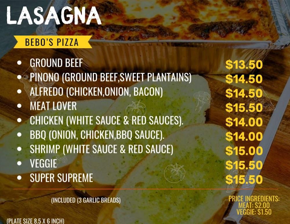 Bebo's Pizza Lasagna Chicken